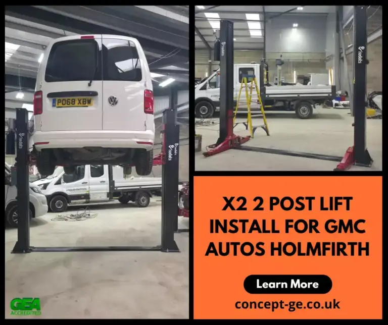 2 Post Lift Install for GMC Autos Holmfirth