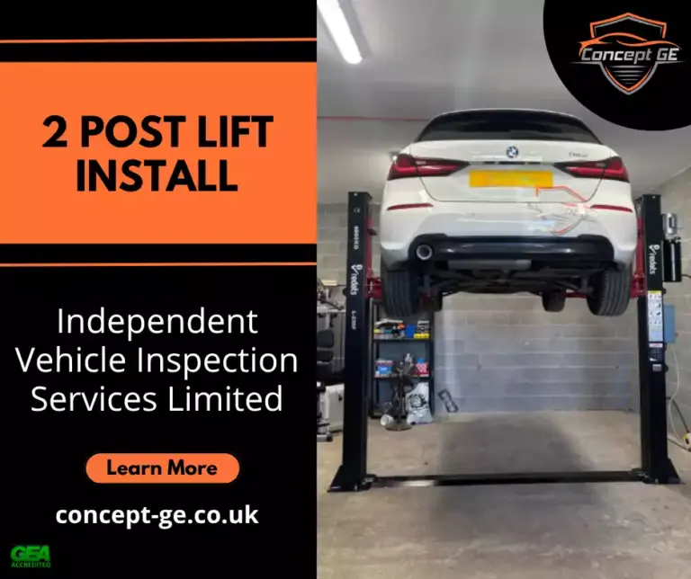 2 post lift install for Independent Vehicle Inspection Services Limited in Rotherham