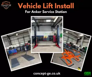 vehicle lift install for Anker Service Station in Nuneaton