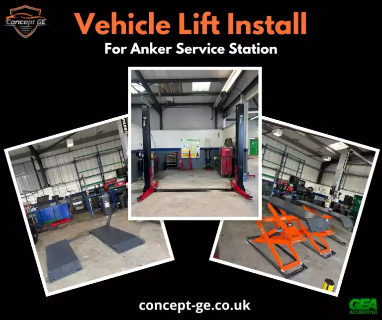 vehicle lift install for Anker Service Station in Nuneaton