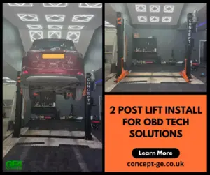 2 Post Lift Install for OBD Tech Solutions in Bury