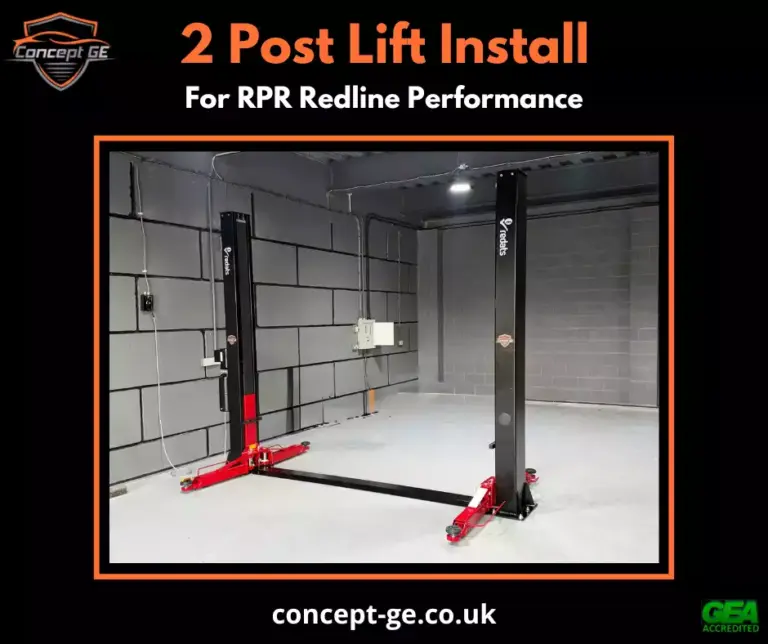 2 post lift install for RPR Redline Performance in Oldham