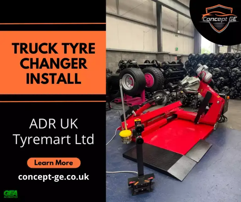 Truck Tyre Changer install for ADR UK Tyremart Ltd