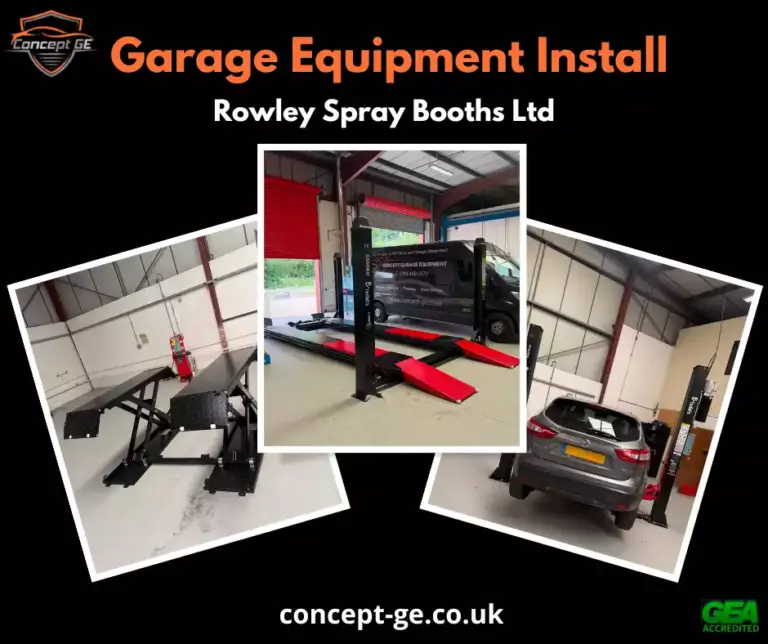 garage equipment install for Rowley Spray Booths Ltd