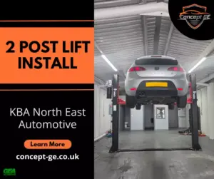 2 post lift install for KBA North East Automotive