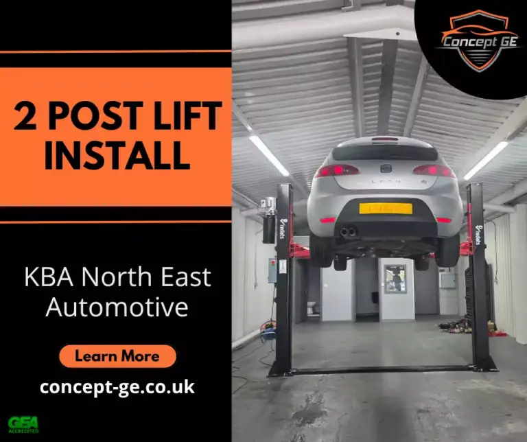 2 post lift install for KBA North East Automotive