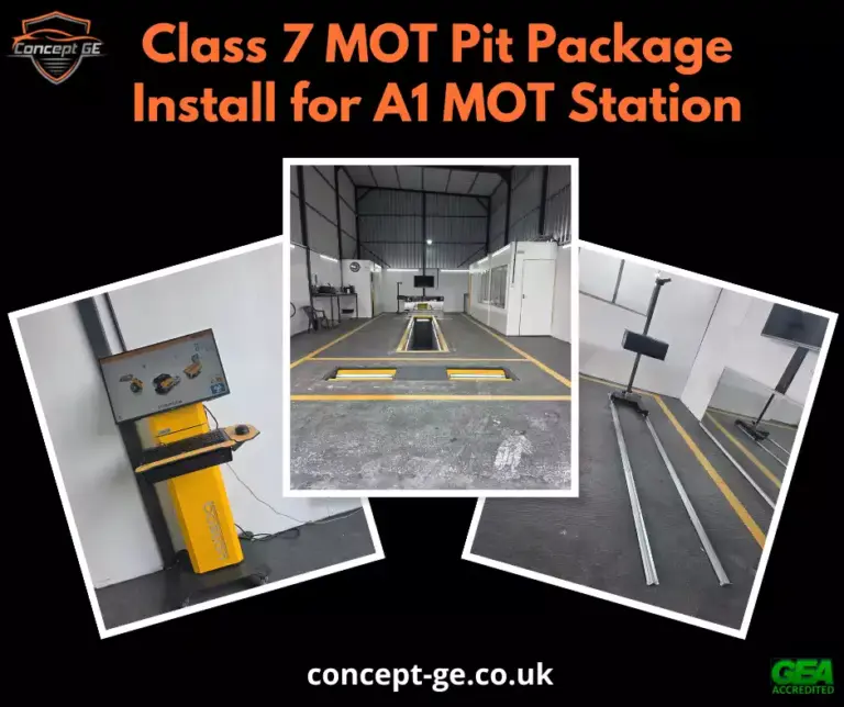 Class 7 MOT Pit Package installation for A1 MOT Station in Manchester