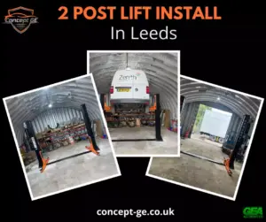 2 post lift install for zenith commercial in leeds