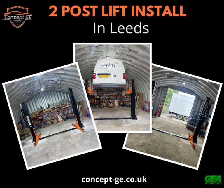 2 post lift install for zenith commercial in leeds