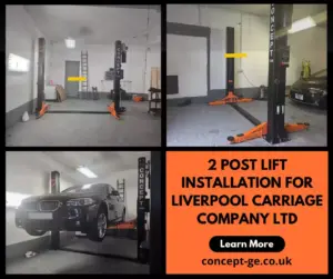 2 Post Lift Installation for Liverpool Carriage Company Ltd