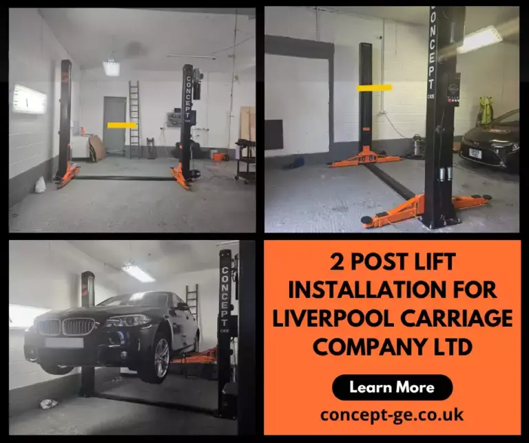 2 Post Lift Installation for Liverpool Carriage Company Ltd