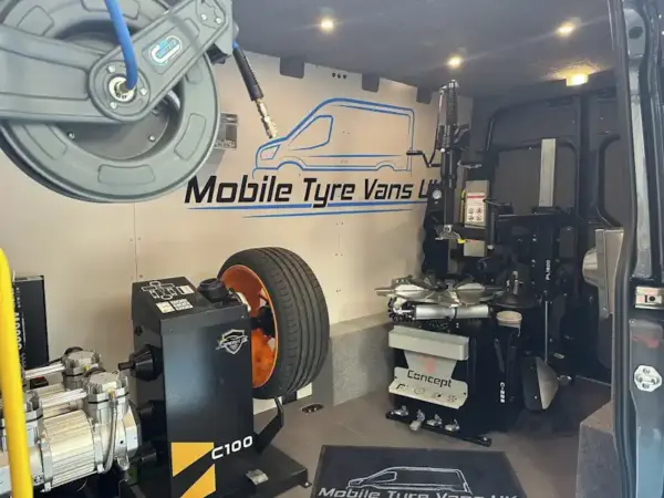 mobile tyre fitting van inside