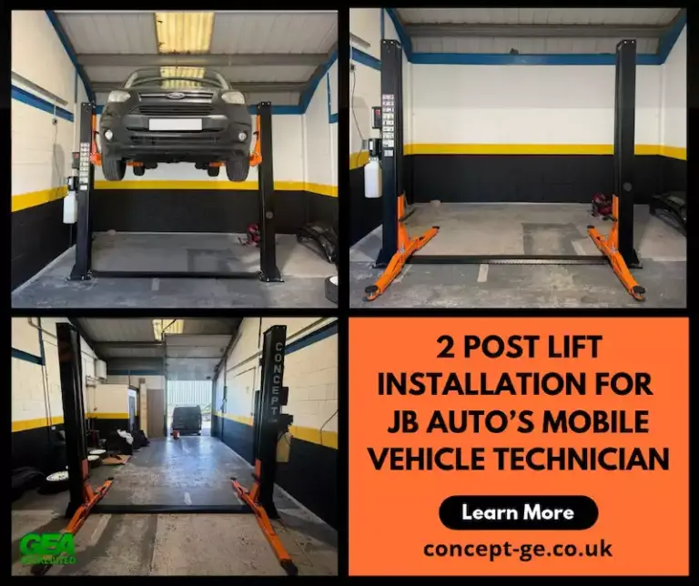 2 Post Lift Installation for JB Auto’s Mobile Vehicle Technician