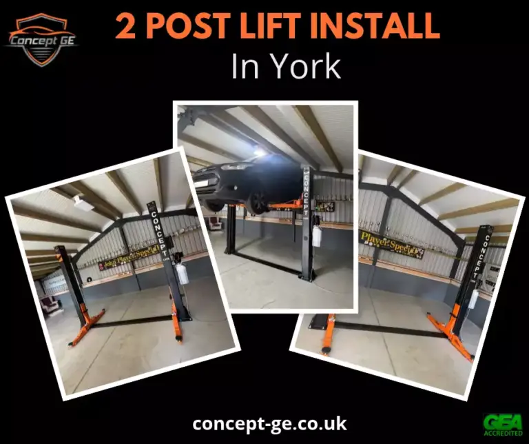 2 post lift installation in york